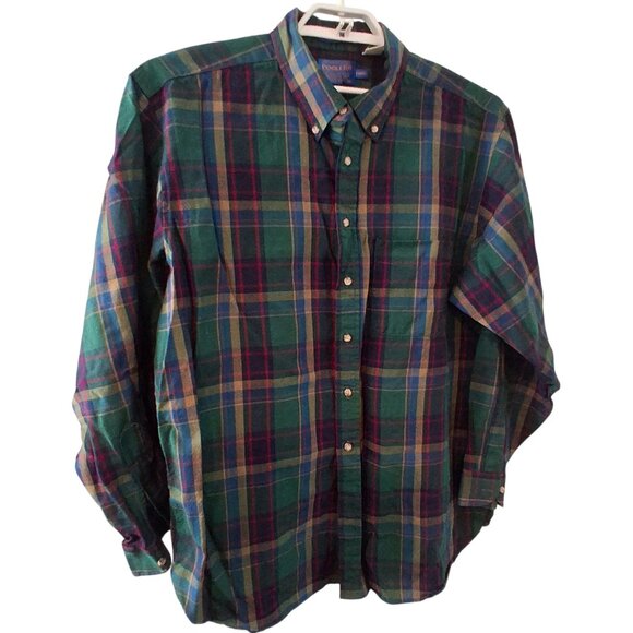 Pendleton shirt mens XXL Long Sir Pendleton worsted wool plaid button up USA - Picture 1 of 6